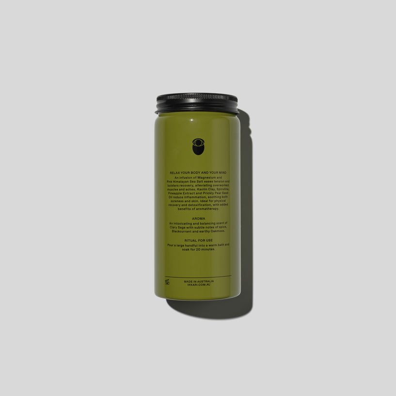 Magnesium Recovery Soak 400g Clary Sage, Oakmoss, Cassis