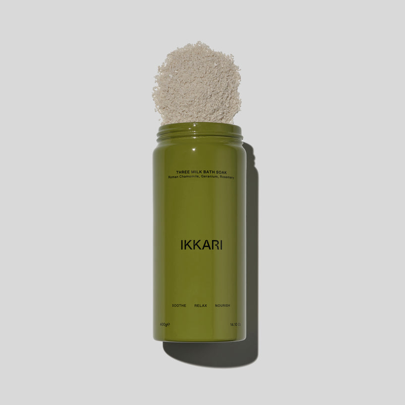 Three Milk Bath Soak 400g Roman Chamomile, Geranium, Rosemary