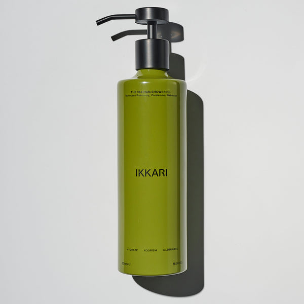 The Ikarian Shower Oil 500ml Moroccan Rosemary, Cardamom, Oakmoss