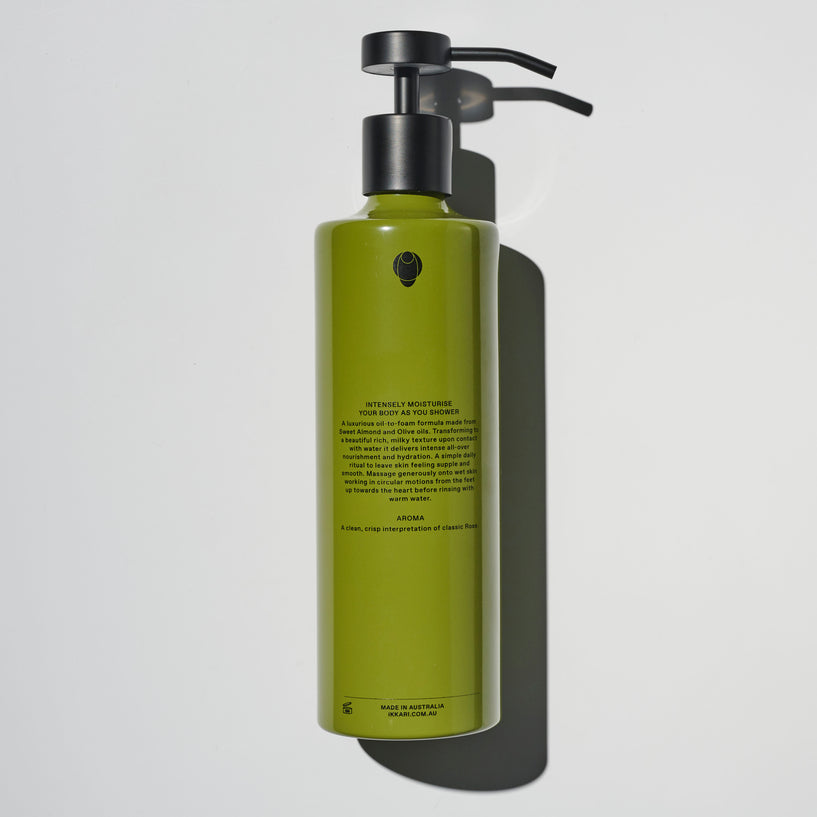 The Ikarian Shower Oil 500ml Rose Absolute, Neroli, Seabuckthorn