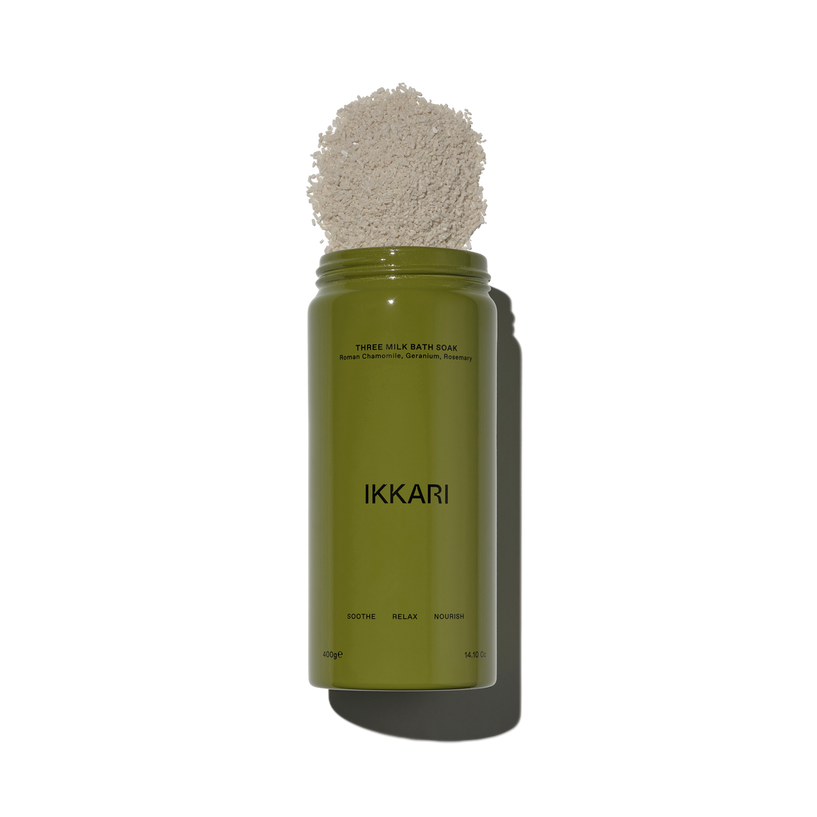 Three Milk Bath Soak 400g Roman Chamomile, Geranium, Rosemary