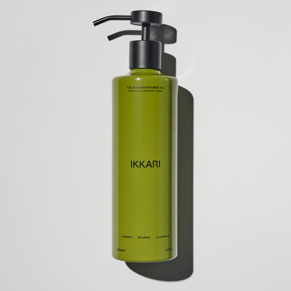The Ikarian Shower Oil 500ml Clary Sage, Oakmoss, Cassis