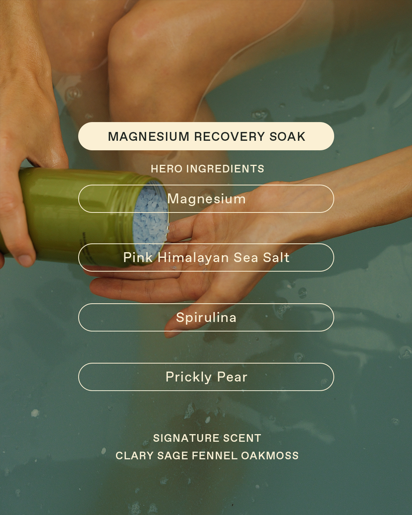 Magnesium Recovery Soak 400g Clary Sage, Oakmoss, Cassis